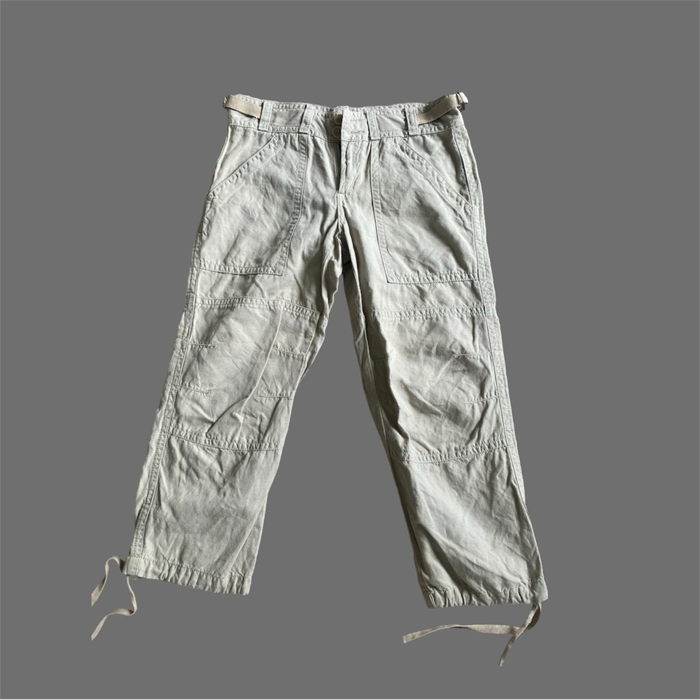 Sundance Women Safari Pants Size 4 Linen‎ Cotton Lightweight Jogger Coastal